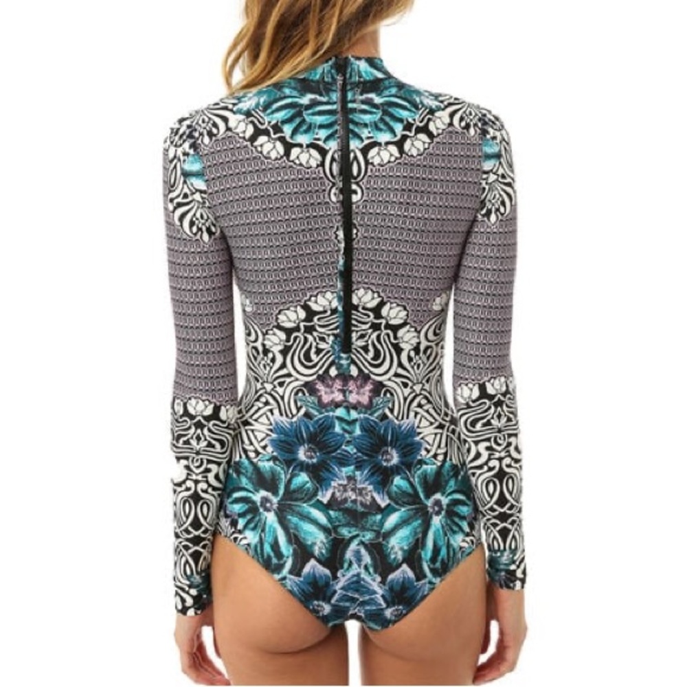 O'Neill One Piece Glamour Surf Suit Rash Suit Swimsuit Long Sleeve Rashguard - Picture 3 of 12